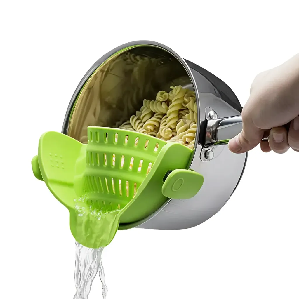 [8449649802286] Silicone Strainer Lid for Pots & Pans
