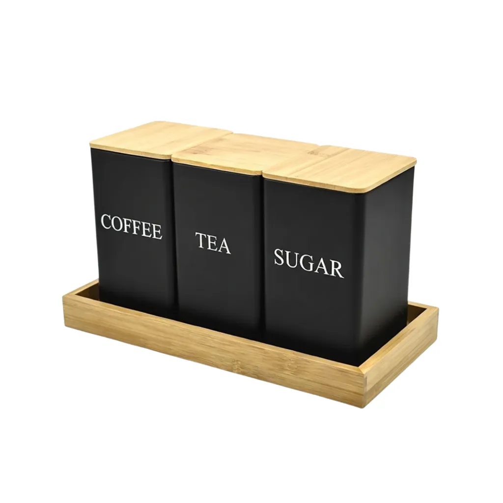 [6551825110510] Coffee Tea Suger Container Set