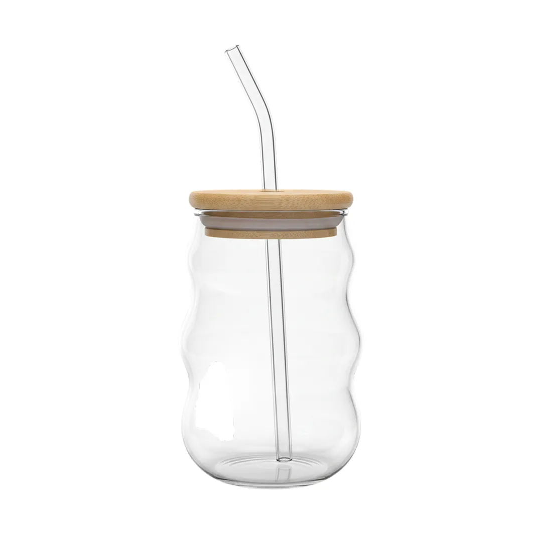 [655182511043577] Sealed Glass Jar with Straw