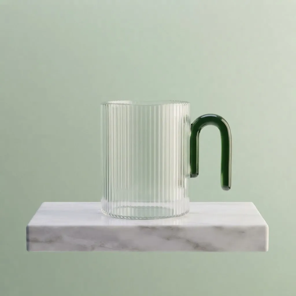 [6551825110152] Glass Cup (Green)